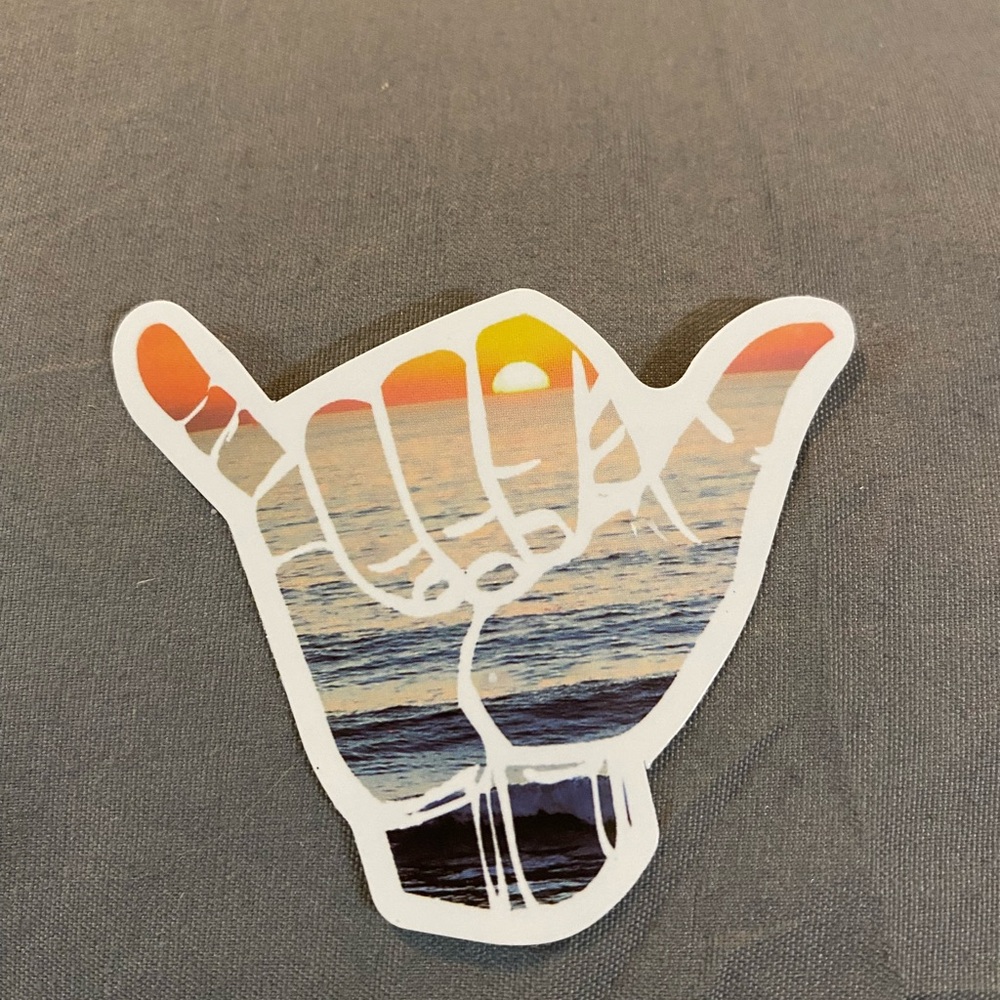 🌈20/$5🌈 Sunset Ocean Hang Loose Sticker